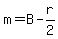 m=B-r%2F2
