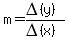 m=DELTA%28y%29%2FDELTA%28x%29
