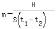 m=H%2F%28S%28t%5B1%5D-t%5B2%5D%29%29