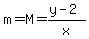 m=M=%28y-2%29%2Fx