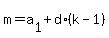 m=a%5B1%5D%2Bd%2A%28k-1%29