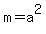 m=a%5E2