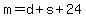 m=d%2Bs%2B24