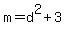 m=d%5E2%2B3