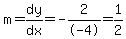 m=dy%2Fdx=-2%2F-4=1%2F2