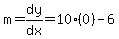 m=dy%2Fdx=10%280%29-6