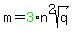 m=green%283%29n%5E2sqrt%28q%29