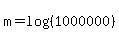 m=log%28%281000000%29%29