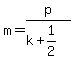 m=p%2F%28k%2B1%2F2%29