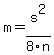 m=s%5E2%2F8n