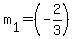 m%5B1%5D+=+%28-2%2F3%29