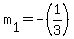 m%5B1%5D+=+-%281%2F3%29