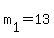 m%5B1%5D+=+13