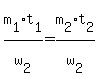 m%5B1%5Dt%5B1%5D%2Fw%5B2%5D+=+m%5B2%5Dt%5B2%5D%2Fw%5B2%5D