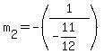 m%5B2%5D+=+-%281%2F%28-11%2F12%29%29
