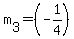 m%5B3%5D+=+%28-1%2F4%29