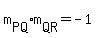 m%5BPQ%5D%2Am%5BQR%5D+=+-1
