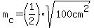 m%5Bc%5D=%281%2F2%29sqrt%28100cm%5E2%29