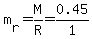 m%5Br%5D+=+M%2FR+=+0.45%2F1