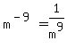 m%5E%28-9%29=1%2Fm%5E9