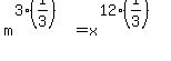 m%5E%283%281%2F3%29%29=x%5E%2812%281%2F3%29%29