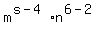 m%5E%28s-4%29%2An%5E%286-2%29