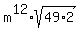 m%5E12%2Asqrt%2849%2A2%29