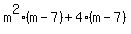 m%5E2%28m+-+7%29+%2B+4%28m-7%29+