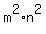 m%5E2%2An%5E2