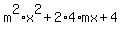 m%5E2%2Ax%5E2+%2B+2%2A4%2Amx+%2B+4
