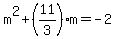 m%5E2%2B%2811%2F3%29m=-2