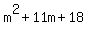 m%5E2%2B11m%2B18