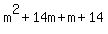 m%5E2%2B14m%2Bm%2B14