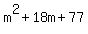 m%5E2%2B18m%2B77