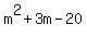m%5E2%2B3m-20