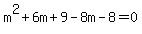 m%5E2%2B6m%2B9-8m-8=0