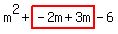 m%5E2%2Bhighlight%28-2m%2B3m%29-6