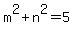 m%5E2%2Bn%5E2=5
