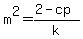 m%5E2=%282-cp%29%2Fk