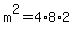 m%5E2=4%2A8%2A2