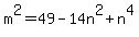 m%5E2=49-14n%5E2%2Bn%5E4