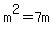 m%5E2=7m