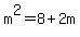 m%5E2=8%2B2m