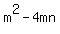 m%5E2+-+4mn