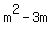 m%5E2-3m