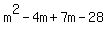 m%5E2-4m%2B7m-28