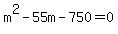 m%5E2-55m-750=0