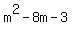 m%5E2-8m-3