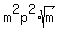 m%5E2p%5E2%2Asqrt%28m%29