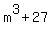m%5E3%2B27